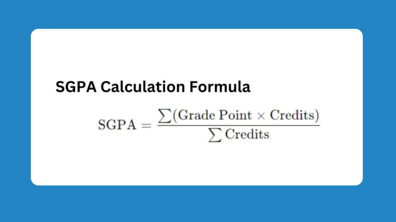 SGPA Calculation formula